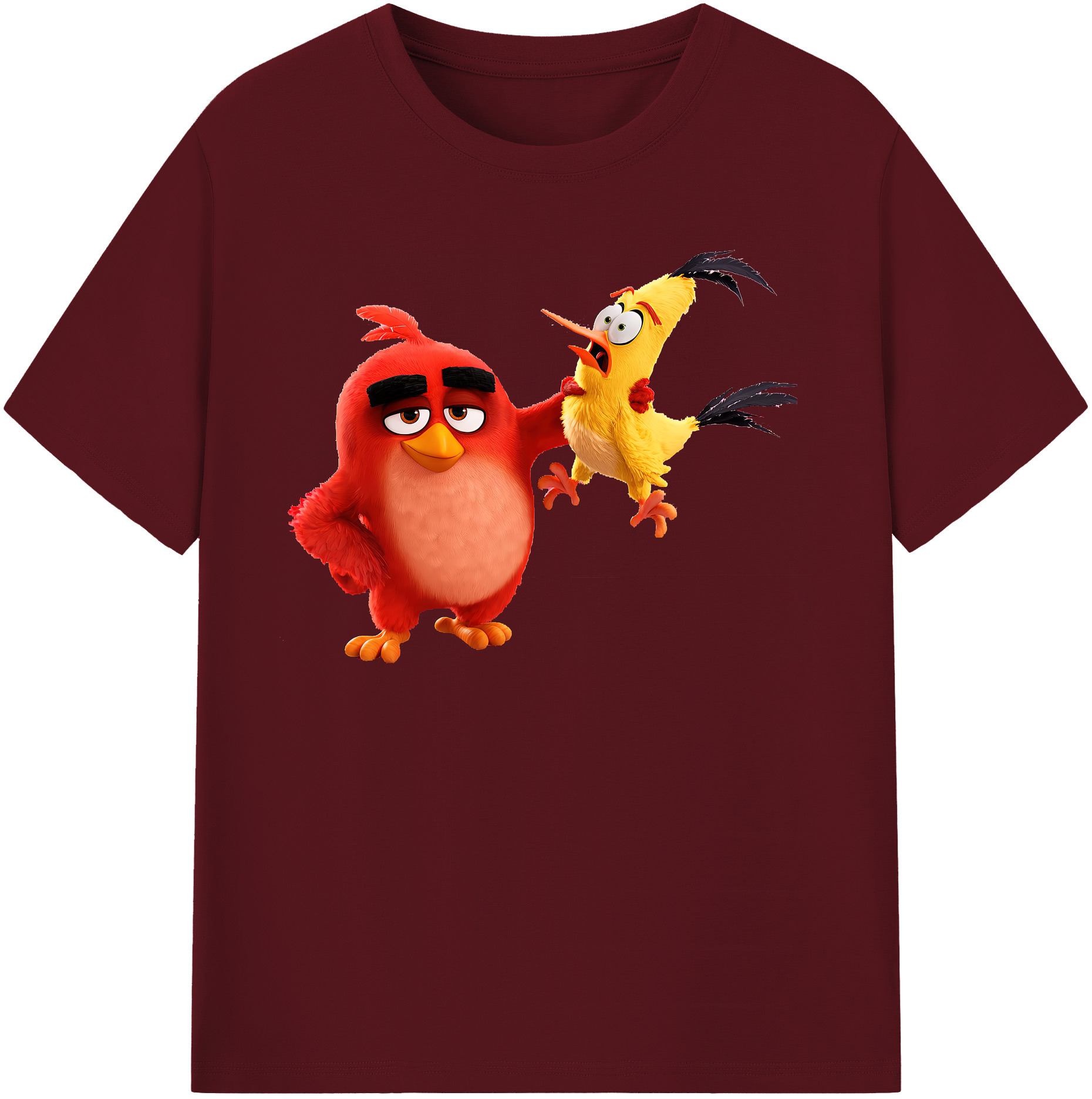 （画像用） Angry Birds アングリーバード 綿100％半袖Tシャツ（フロントプリント）